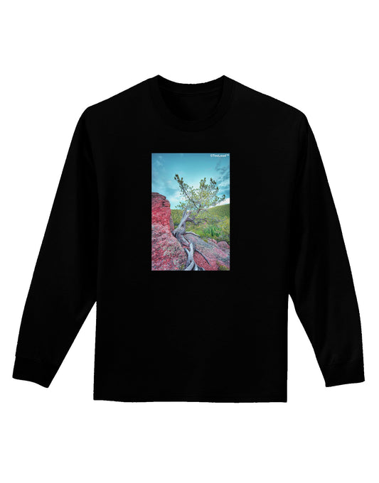 CO Cliffside Tree Adult Long Sleeve Dark T-Shirt-TooLoud-Black-Small-Davson Sales