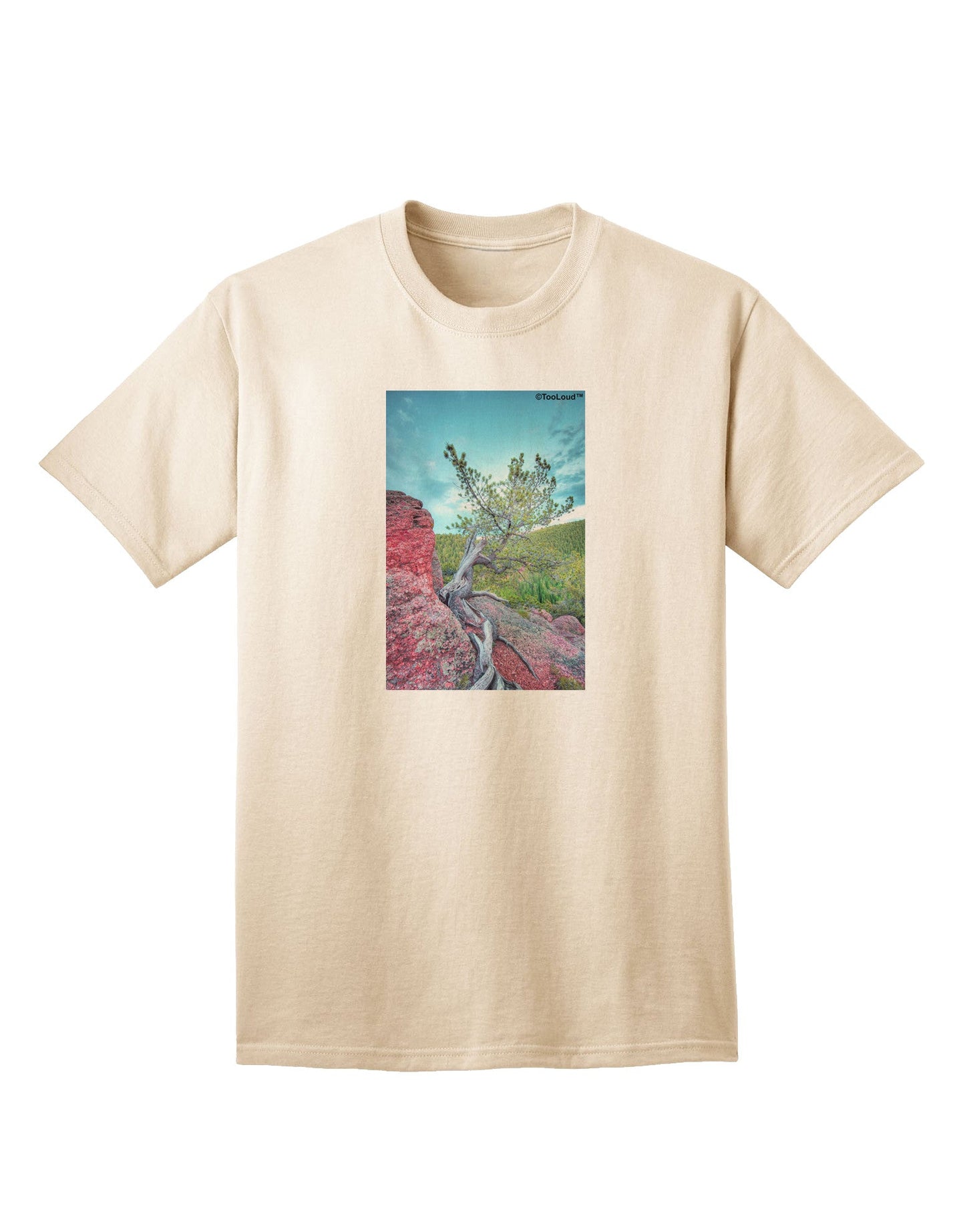 CO Cliffside Tree Adult T-Shirt-Mens T-Shirt-TooLoud-Natural-Small-Davson Sales