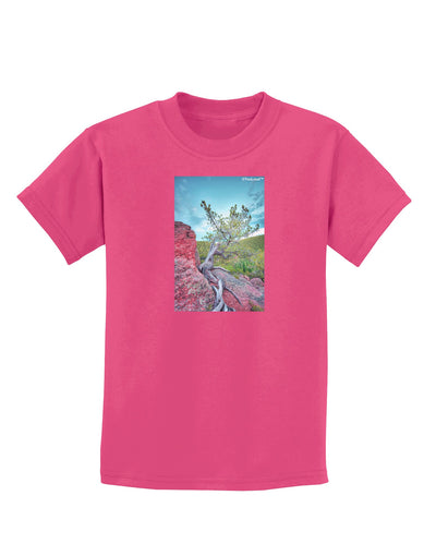 CO Cliffside Tree Childrens Dark T-Shirt-Childrens T-Shirt-TooLoud-Sangria-X-Small-Davson Sales