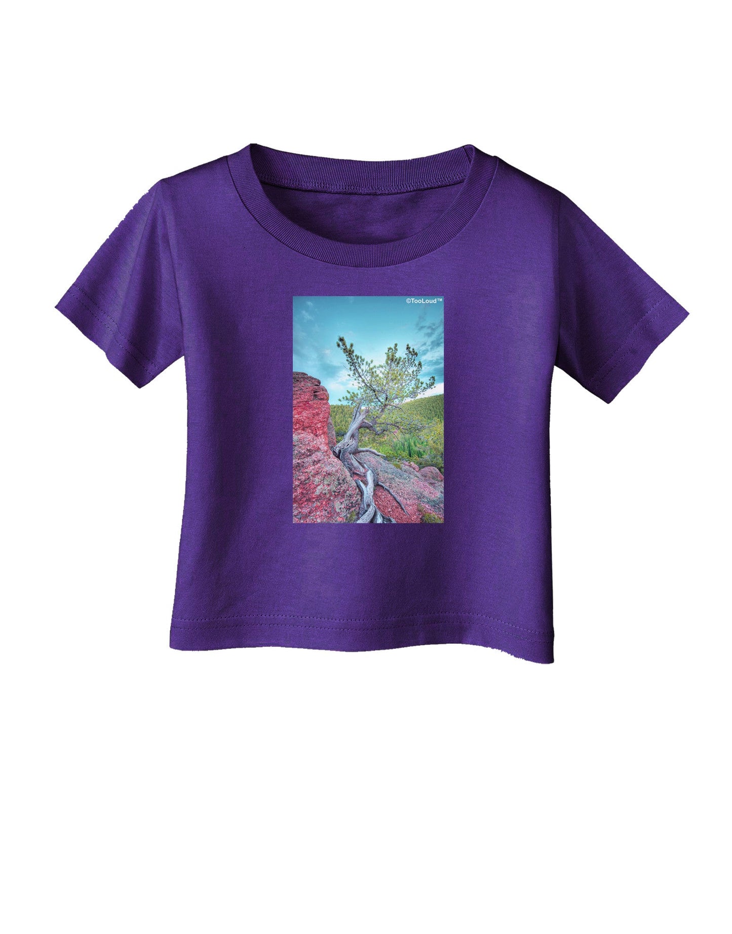 CO Cliffside Tree Infant T-Shirt Dark-Infant T-Shirt-TooLoud-Purple-06-Months-Davson Sales