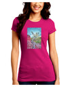 CO Cliffside Tree Juniors Crew Dark T-Shirt-T-Shirts Juniors Tops-TooLoud-Hot-Pink-Juniors Fitted Small-Davson Sales