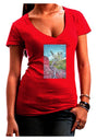 CO Cliffside Tree Juniors V-Neck Dark T-Shirt-Womens V-Neck T-Shirts-TooLoud-Red-Juniors Fitted Small-Davson Sales