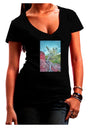 CO Cliffside Tree Juniors V-Neck Dark T-Shirt-Womens V-Neck T-Shirts-TooLoud-Black-Juniors Fitted Small-Davson Sales