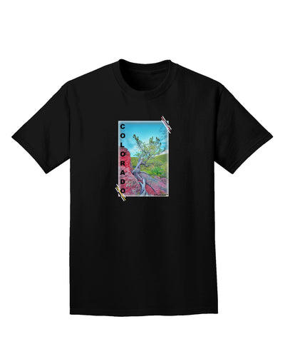 CO Cliffside Tree Text Adult Dark T-Shirt-Mens T-Shirt-TooLoud-Black-Small-Davson Sales