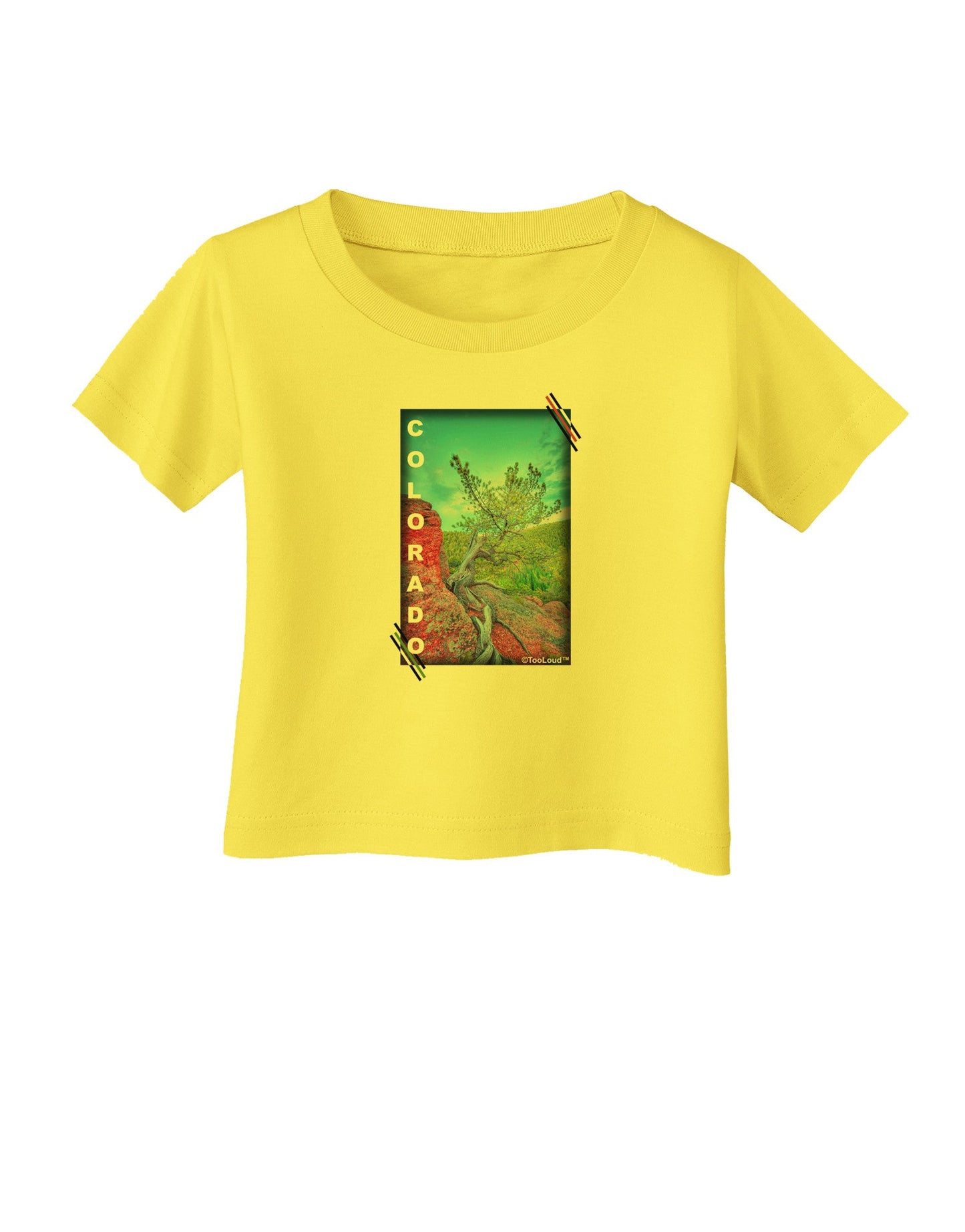 CO Cliffside Tree Text Infant T-Shirt-Infant T-Shirt-TooLoud-Yellow-06-Months-Davson Sales