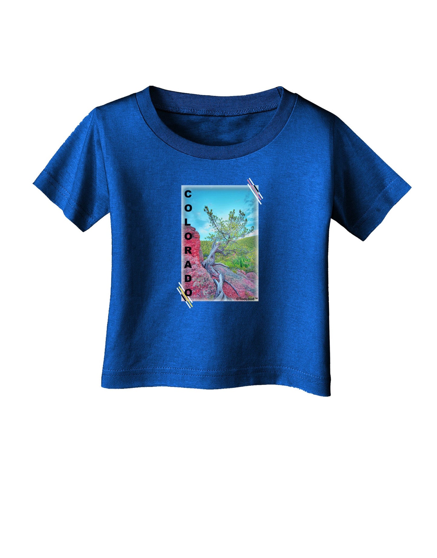 CO Cliffside Tree Text Infant T-Shirt Dark-Infant T-Shirt-TooLoud-Royal-Blue-06-Months-Davson Sales