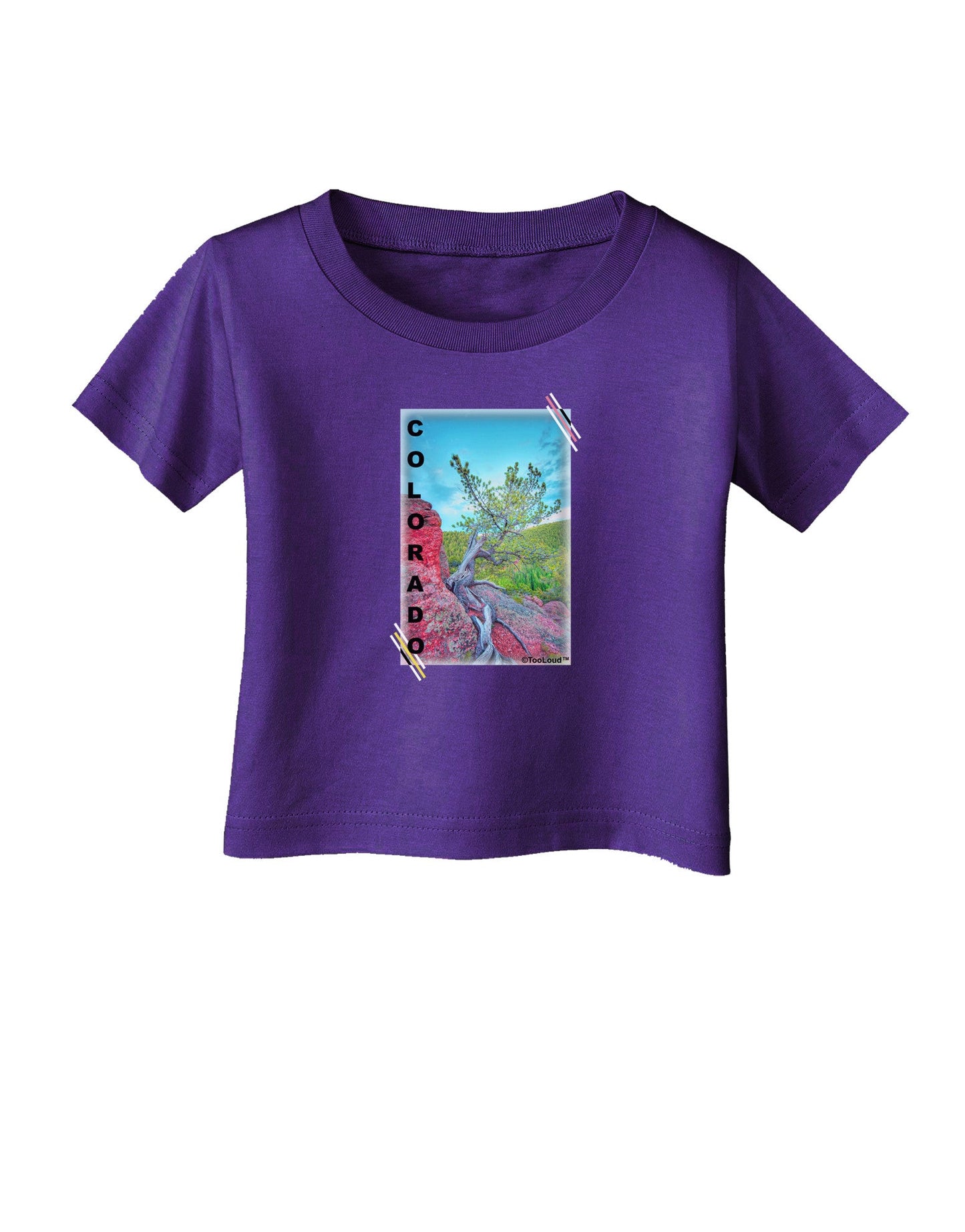 CO Cliffside Tree Text Infant T-Shirt Dark-Infant T-Shirt-TooLoud-Purple-06-Months-Davson Sales