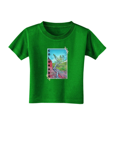 CO Cliffside Tree Text Toddler T-Shirt Dark-Toddler T-Shirt-TooLoud-Clover-Green-2T-Davson Sales