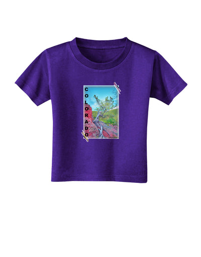 CO Cliffside Tree Text Toddler T-Shirt Dark-Toddler T-Shirt-TooLoud-Purple-2T-Davson Sales