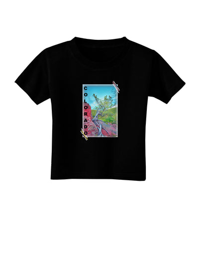 CO Cliffside Tree Text Toddler T-Shirt Dark-Toddler T-Shirt-TooLoud-Black-2T-Davson Sales