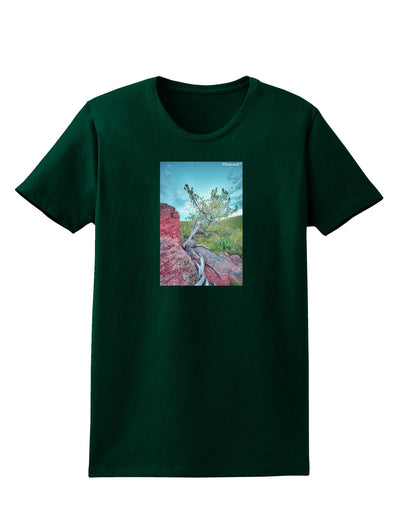 CO Cliffside Tree Womens Dark T-Shirt-TooLoud-Forest-Green-Small-Davson Sales