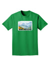 CO Fog Mountains Text Adult Dark T-Shirt-Mens T-Shirt-TooLoud-Kelly-Green-Small-Davson Sales