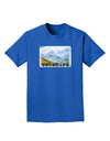 CO Fog Mountains Text Adult Dark T-Shirt-Mens T-Shirt-TooLoud-Royal-Blue-Small-Davson Sales