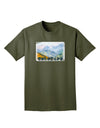 CO Fog Mountains Text Adult Dark T-Shirt-Mens T-Shirt-TooLoud-Military-Green-Small-Davson Sales