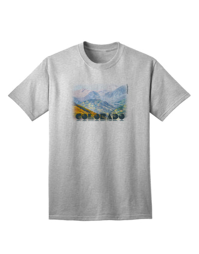 CO Fog Mountains Text Adult T-Shirt-Mens T-Shirt-TooLoud-AshGray-Small-Davson Sales