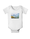 CO Fog Mountains Text Baby Romper Bodysuit-Baby Romper-TooLoud-White-06-Months-Davson Sales