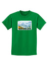 CO Fog Mountains Text Childrens Dark T-Shirt-Childrens T-Shirt-TooLoud-Kelly-Green-X-Small-Davson Sales