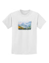 CO Fog Mountains Text Childrens T-Shirt-Childrens T-Shirt-TooLoud-White-X-Small-Davson Sales