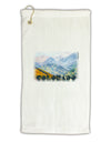 CO Fog Mountains Text Micro Terry Gromet Golf Towel 16 x 25 inch-Golf Towel-TooLoud-White-Davson Sales