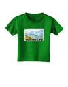 CO Fog Mountains Text Toddler T-Shirt Dark-Toddler T-Shirt-TooLoud-Clover-Green-2T-Davson Sales