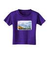 CO Fog Mountains Text Toddler T-Shirt Dark-Toddler T-Shirt-TooLoud-Purple-2T-Davson Sales