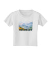 CO Fog Mountains Text Toddler T-Shirt-Toddler T-Shirt-TooLoud-White-2T-Davson Sales