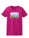 CO Fog Mountains Text Womens Dark T-Shirt-TooLoud-Hot-Pink-Small-Davson Sales