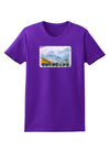 CO Fog Mountains Text Womens Dark T-Shirt-TooLoud-Purple-X-Small-Davson Sales