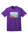 CO Fog Mountains Watercolor Adult Dark T-Shirt-Mens T-Shirt-TooLoud-Purple-Small-Davson Sales
