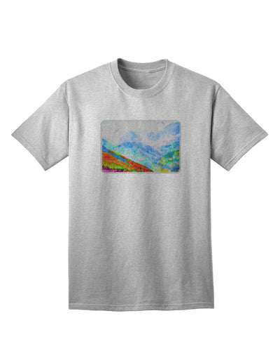CO Fog Mountains Watercolor Adult T-Shirt-Mens T-Shirt-TooLoud-AshGray-Small-Davson Sales
