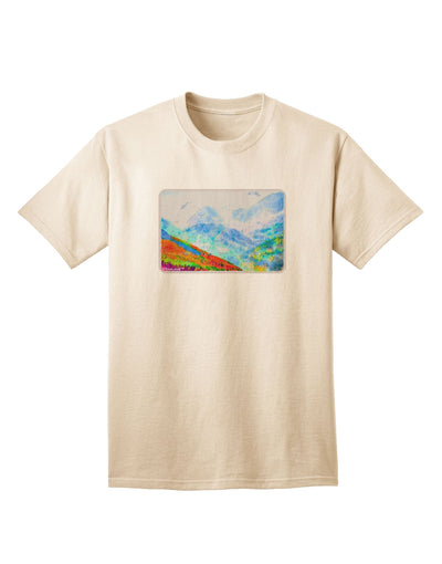 CO Fog Mountains Watercolor Adult T-Shirt-Mens T-Shirt-TooLoud-Natural-Small-Davson Sales