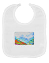 CO Fog Mountains Watercolor Baby Bib