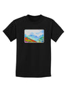 CO Fog Mountains Watercolor Childrens Dark T-Shirt-Childrens T-Shirt-TooLoud-Black-X-Small-Davson Sales