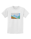CO Fog Mountains Watercolor Childrens T-Shirt-Childrens T-Shirt-TooLoud-White-X-Small-Davson Sales
