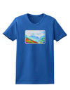 CO Fog Mountains Watercolor Womens Dark T-Shirt-TooLoud-Royal-Blue-X-Small-Davson Sales