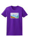 CO Fog Mountains Watercolor Womens Dark T-Shirt-TooLoud-Purple-X-Small-Davson Sales