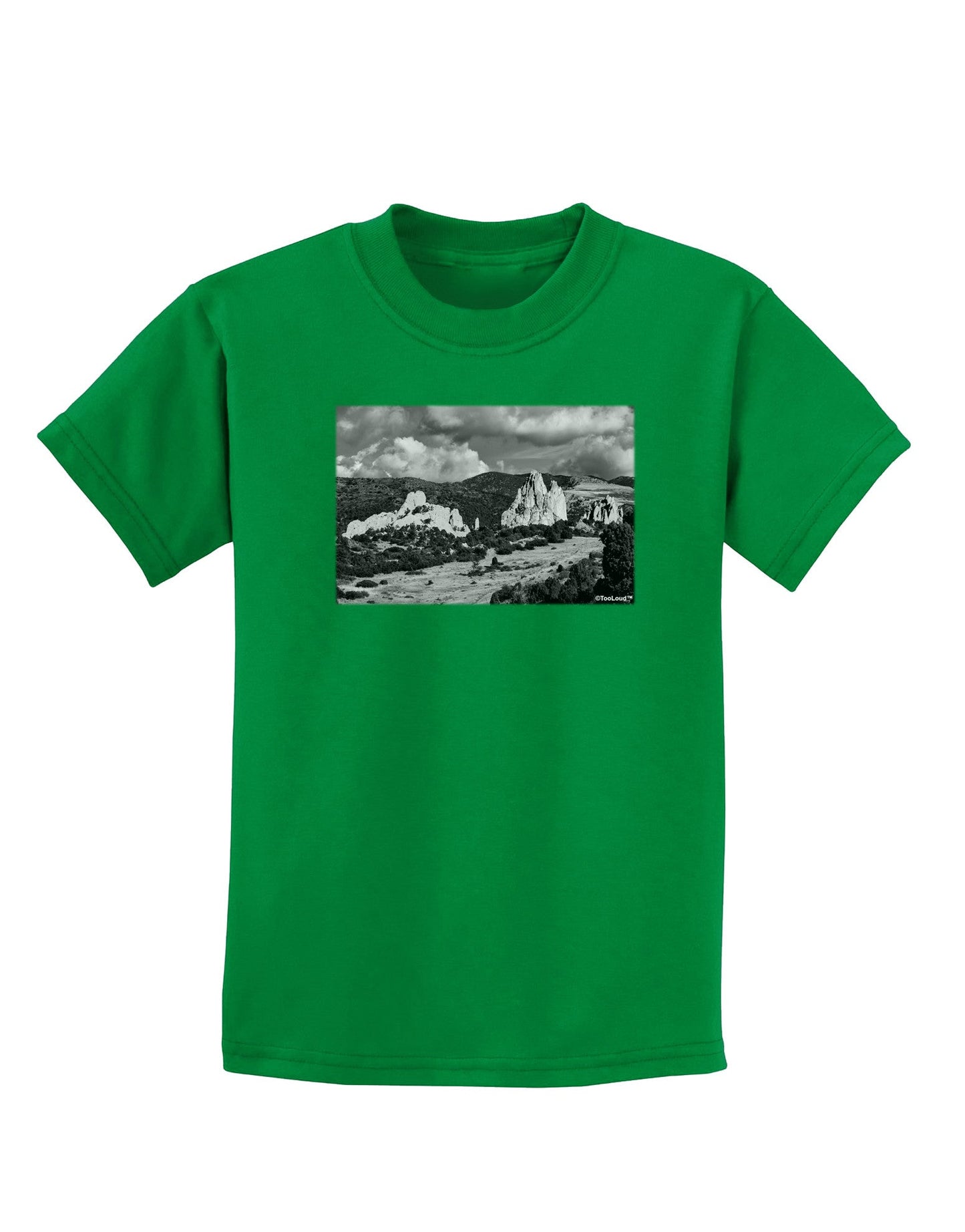 CO Mountain Forest Scene Childrens Dark T-Shirt-Childrens T-Shirt-TooLoud-Kelly-Green-X-Small-Davson Sales