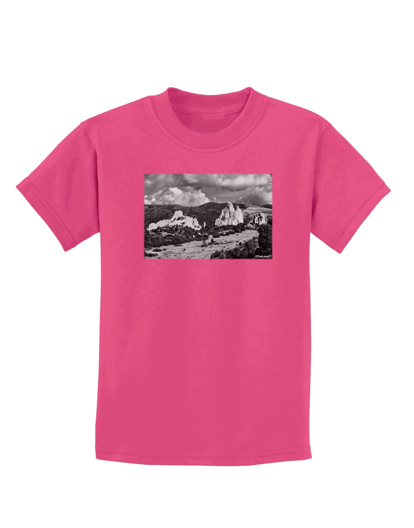 CO Mountain Forest Scene Childrens Dark T-Shirt-Childrens T-Shirt-TooLoud-Sangria-X-Small-Davson Sales