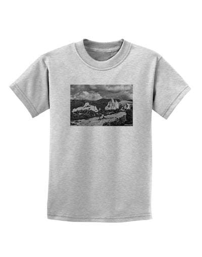 CO Mountain Forest Scene Childrens T-Shirt-Childrens T-Shirt-TooLoud-AshGray-X-Small-Davson Sales