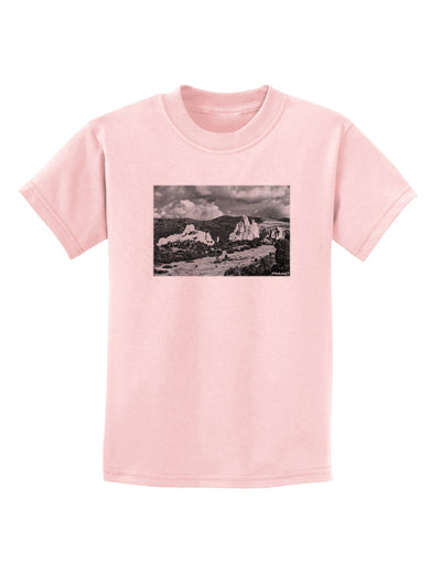 CO Mountain Forest Scene Childrens T-Shirt-Childrens T-Shirt-TooLoud-PalePink-X-Small-Davson Sales