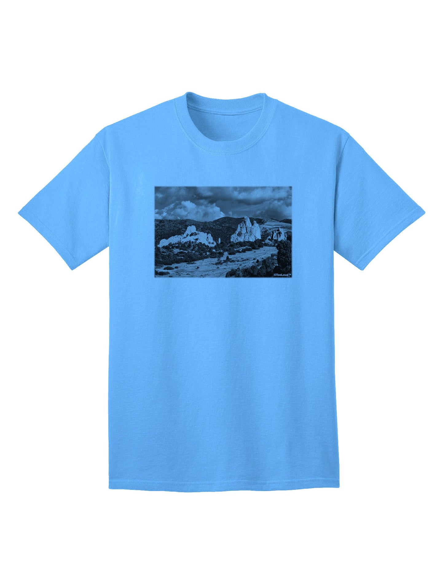 CO Mountain Forest Scene - Premium Adult T-Shirt Collection-Mens T-shirts-TooLoud-Aquatic-Blue-Small-Davson Sales