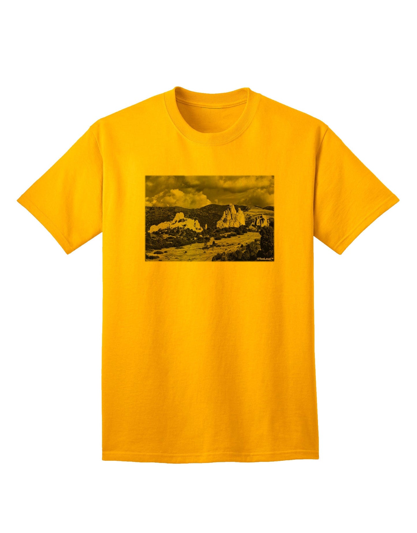 CO Mountain Forest Scene - Premium Adult T-Shirt Collection-Mens T-shirts-TooLoud-Gold-Small-Davson Sales