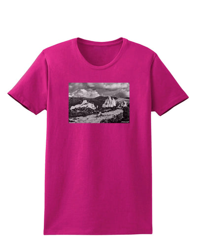 CO Mountain Forest Scene Womens Dark T-Shirt-TooLoud-Hot-Pink-Small-Davson Sales