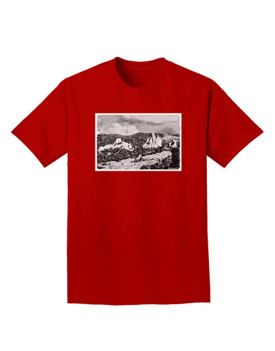 CO Mountain Forest Watercolor Adult Dark T-Shirt-Mens T-Shirt-TooLoud-Red-Small-Davson Sales