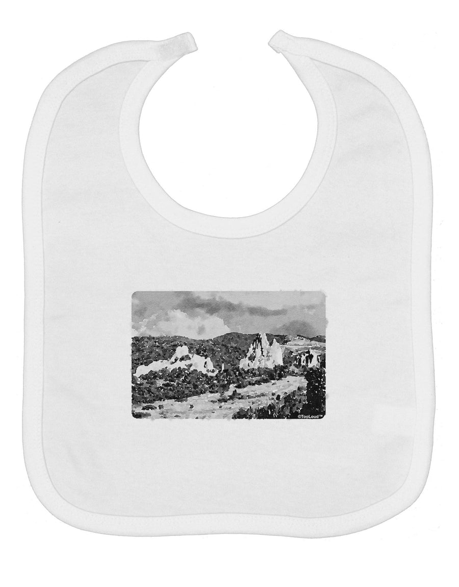 CO Mountain Forest Watercolor Baby Bib