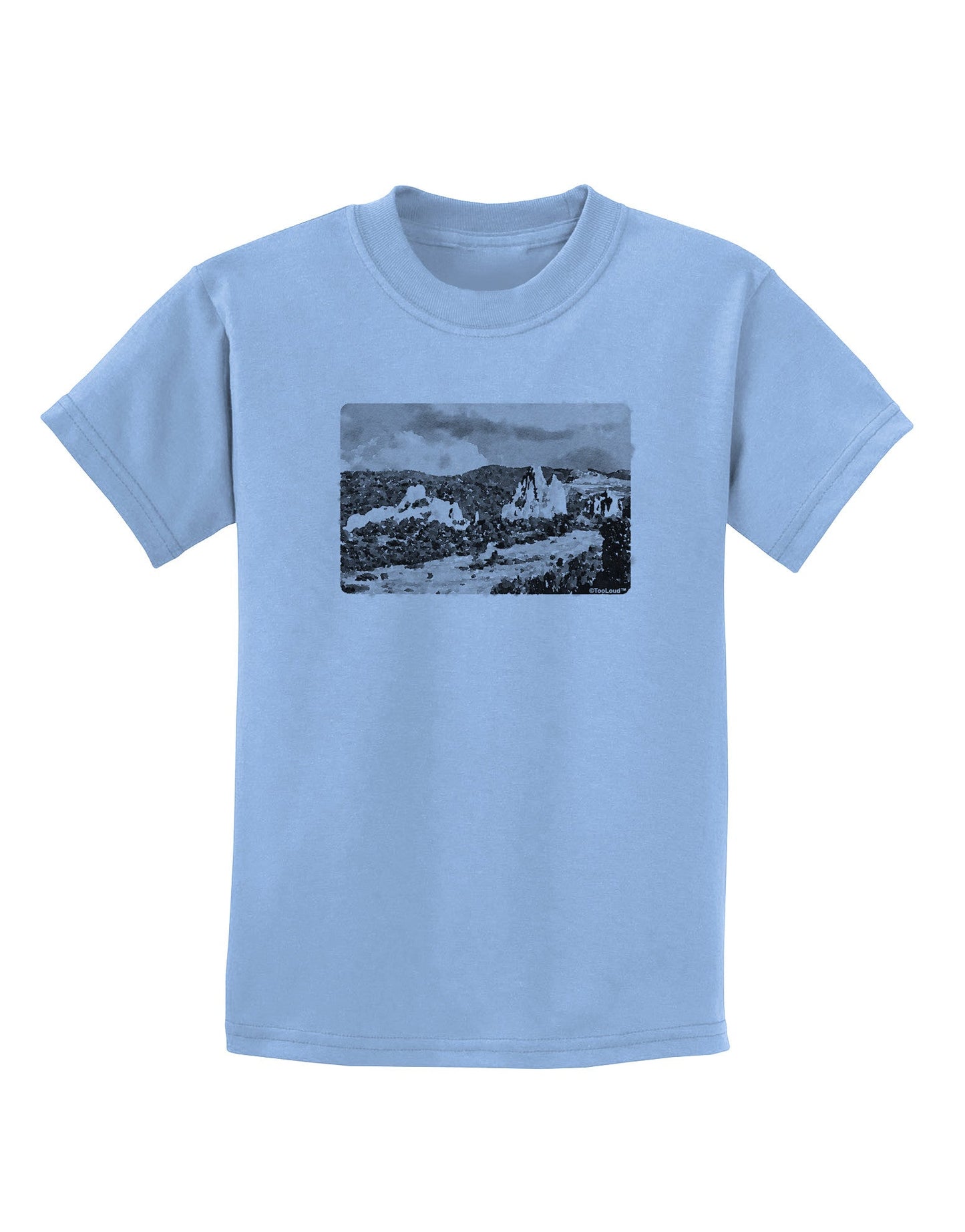 CO Mountain Forest Watercolor Childrens T-Shirt-Childrens T-Shirt-TooLoud-Light-Blue-X-Small-Davson Sales