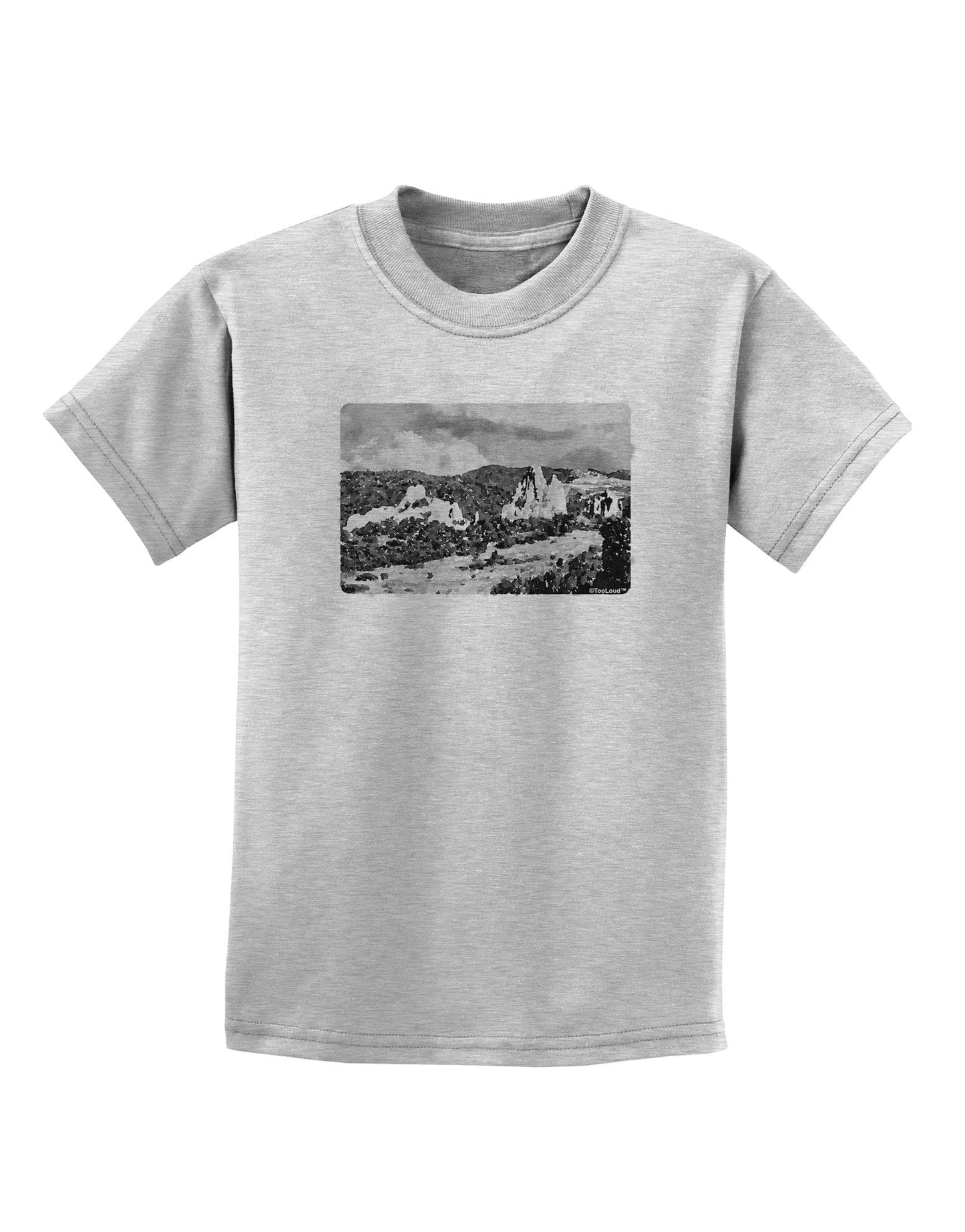 CO Mountain Forest Watercolor Childrens T-Shirt-Childrens T-Shirt-TooLoud-AshGray-X-Small-Davson Sales