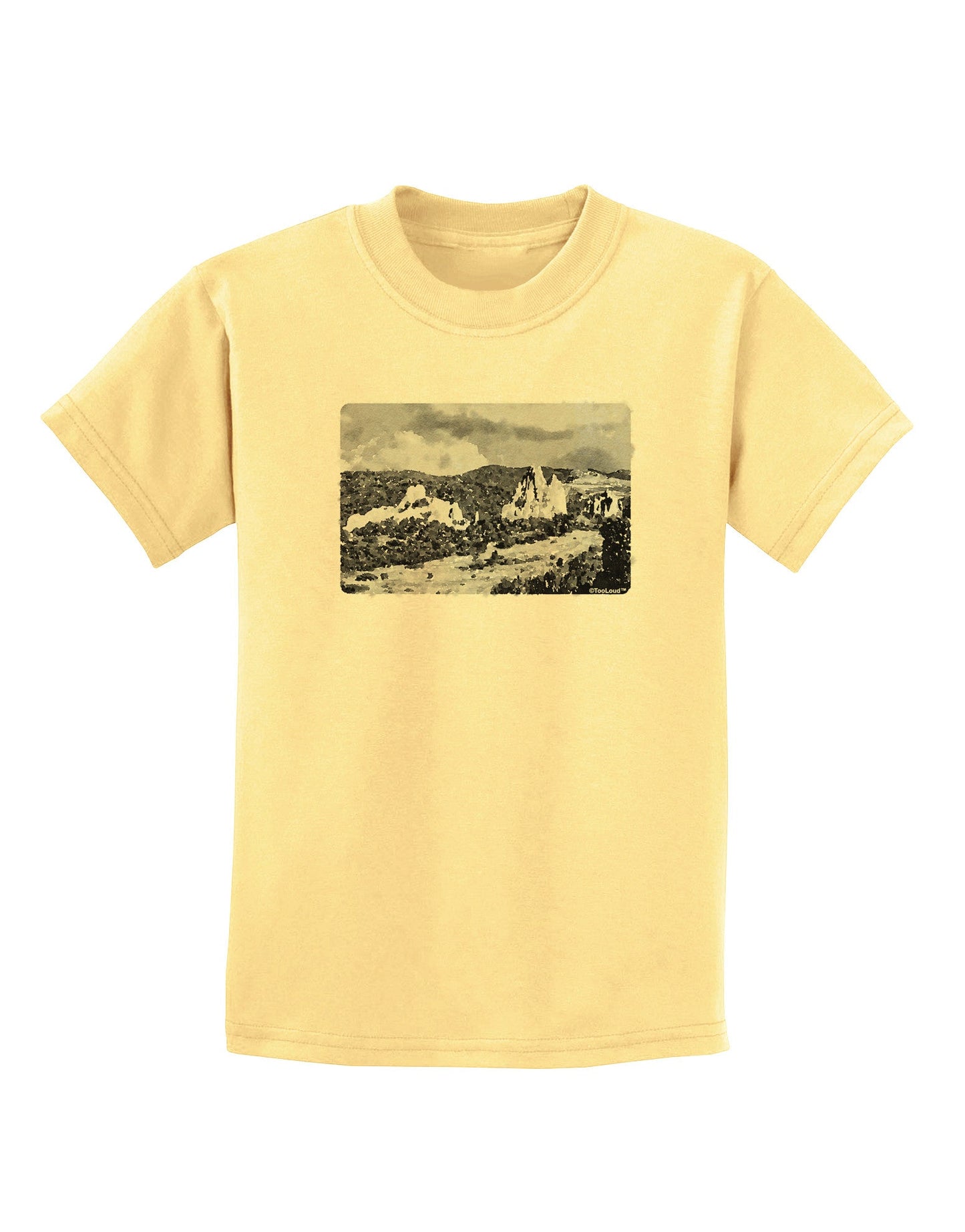 CO Mountain Forest Watercolor Childrens T-Shirt-Childrens T-Shirt-TooLoud-Daffodil-Yellow-X-Small-Davson Sales