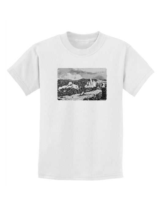 CO Mountain Forest Watercolor Childrens T-Shirt-Childrens T-Shirt-TooLoud-White-X-Small-Davson Sales