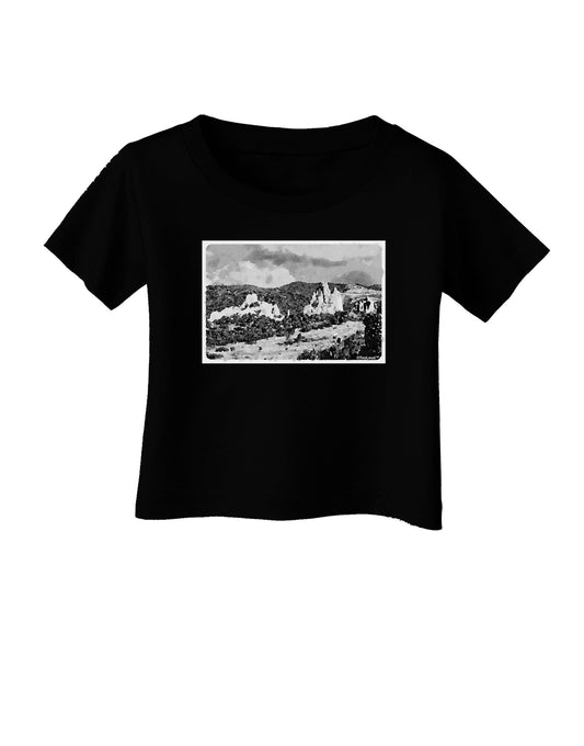 CO Mountain Forest Watercolor Infant T-Shirt Dark-Infant T-Shirt-TooLoud-Black-06-Months-Davson Sales